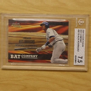 2001 Fleer Focus Card #BC10 Alex Rodriguez - BGS #0002920961 (NEAR MINT+ 7.5) - Picture 1 of 2