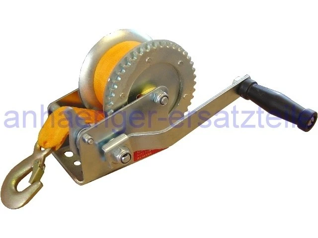 Bootswinde Gurtwinde ca. 600 kg 1200lbs Gurt 6 m Handwinde Trailer  Seilwinde - Bild 1 von 1