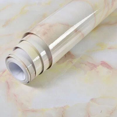 10ft-32ft Vinyl Marble Wallpaper Self Adhesive Kitchen Counter Top Cabinet Wrap - Image 1 of 4