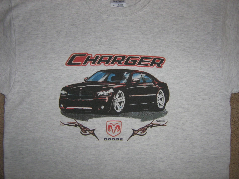 CHARGER T-SHIRT ~  BLACK DODGE CHARGER~  - Image 1 of 1