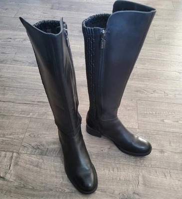 Botas negras de equitación Blondo para mujer Elenor talla 7 de cuero con cremallera altas hasta la rodilla  Foto 1 de 4