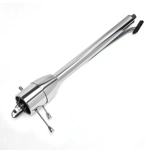 Stainless 32"Tilt Manual Hot Rod 1"DD Steering Floor Shifter For 55-59 Chevy GM - Picture 1 of 6