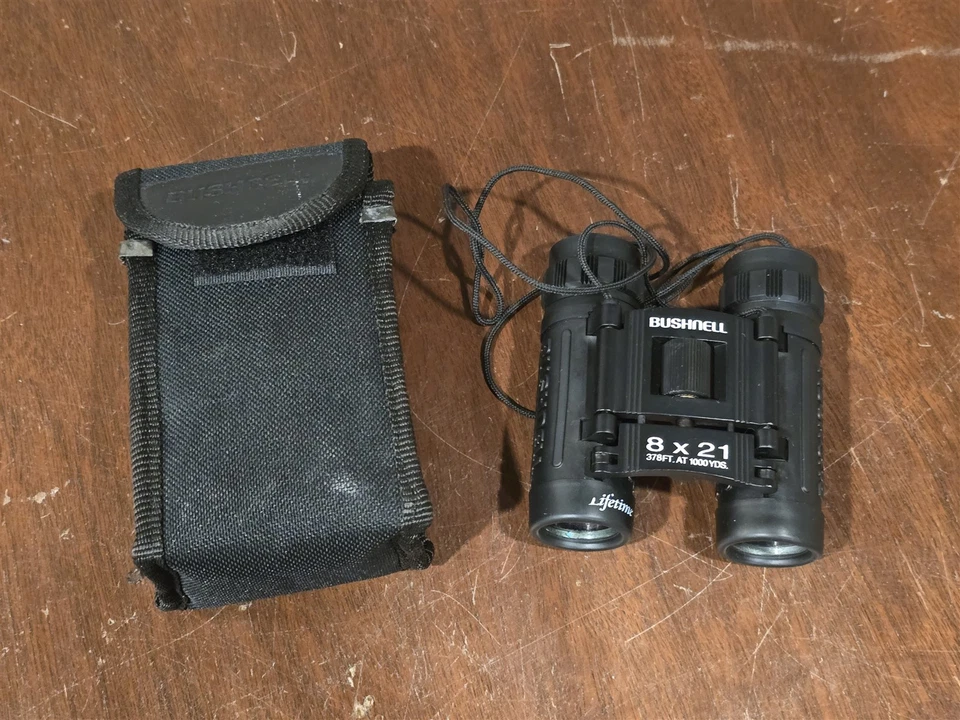 Bushnell 8x21 Compact Binoculars w/Case Lifetime Network Promo Item - Image 1 of 1
