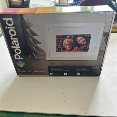 ⚡️Polaroid 7" inch Digital Picture Frame/ White Frame+Mat LED Display - Image 1 of 2