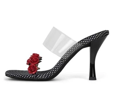 Sandalias de tacón Jeffrey Campbell con correa transparente talla 7 $165 Foto 1 de 4