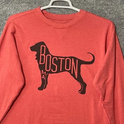 Sudadera The Black Dog Boston MA Dog Gráfica Cuello Redondo Coral Talla Grande Foto 1 de 4