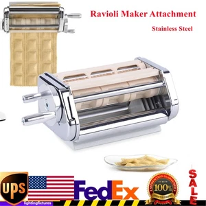 Pasta Attachment + Ravioli Maker Attachment for Kitchenaid Stand Mixers Silver - Picture 1 of 10
