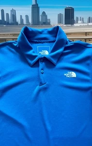 THE NORTH FACE POLYESTER BLEND PERFORMANCE POLO SHIRT TEAL MENS SIZE SMALL - Picture 1 of 5