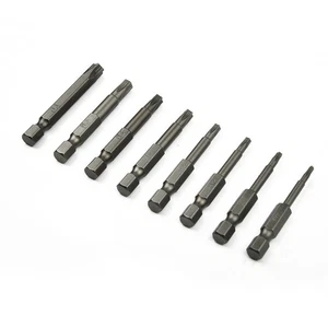 Bit Screwdriver Silver T8/T10/T15/T20/T25/T27/T30/T40 8 Pcs Five-point - Picture 1 of 12