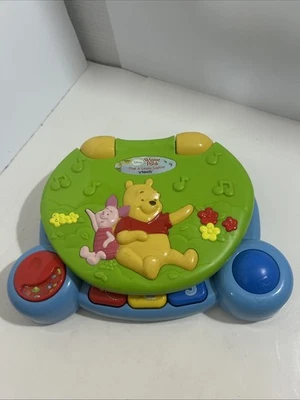 DISNEY WINNIE THE POOH VTECH PLAY & LEARN LAPTOP,LIGHTS,MULTIPLE FUNCTIONS, - Image 1 of 4