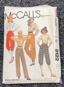 Pantaloni da donna McCall’s 1982 modello cucito #8122 taglia mis 12 vita 26,5 non tagliati - Foto 1 di 8