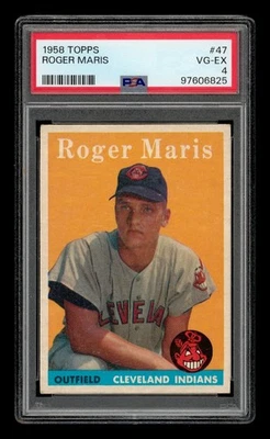 1958 Topps Set-Break No47 Роджер Марис PSA 4 очень хорошее состояние-EX - Изображение 1 из 3