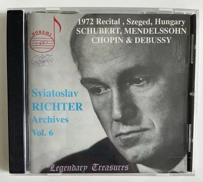 Richter 1972 Hungary Recital Archives Vol. 6 2000 Doremi Cd - Image 1 of 3
