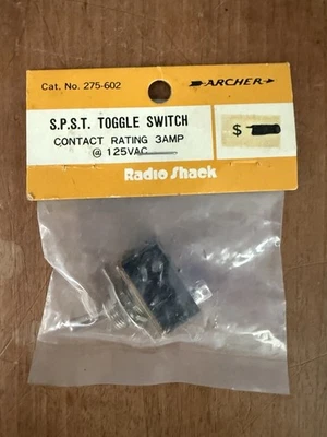 Contactos de interruptor de palanca Radio Shack #275-602 SPST clasificados @ 3A 125 VCA - NUEVO Foto 1 de 3