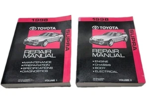 1998 TOYOTA SUPRA Service Shop Repair Workshop Manual Set OEM MKIV Vol 1 & 2 - Foto 1 di 7