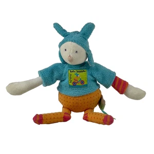 Moulin Roty Doudou Pinpin Bicyclette Socken Mütze hellblau liebevoll 10" - Bild 1 von 12