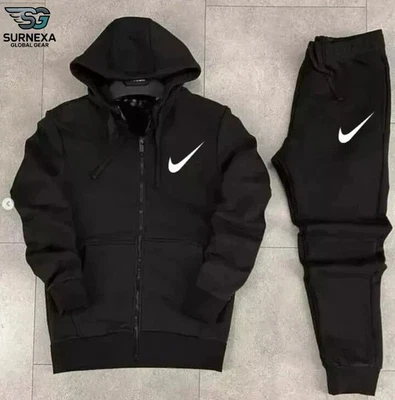 Conjunto de chándal con capucha Nike para hombre 2 piezas cremallera completa polar ropa deportiva Foto 1 de 4