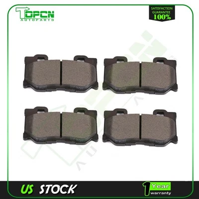 Para Infiniti Q50 2016 2017 2018 2019 rojo 3,0 L 4 piezas pastillas de freno traseras metálicas Foto 1 de 4