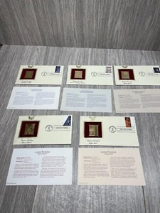 Gold Replica Stamps 1st Day Issue Info Cards Lot of 5 2000 Louise Nevelson - Picture 1 of 8