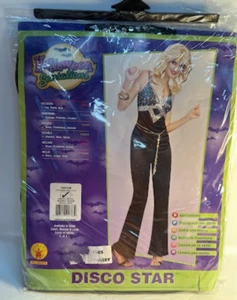 Rubie's Disco 70's Retro Black Outfit Adult Woman, Medium, Birthday Bash - Picture 1 of 2