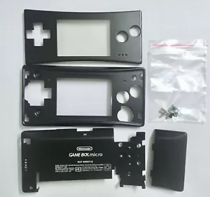 4 in 1 Metal Full Housing Shell Case Cover for Nintendo Gameboy Micro GBM Black - Picture 1 of 3