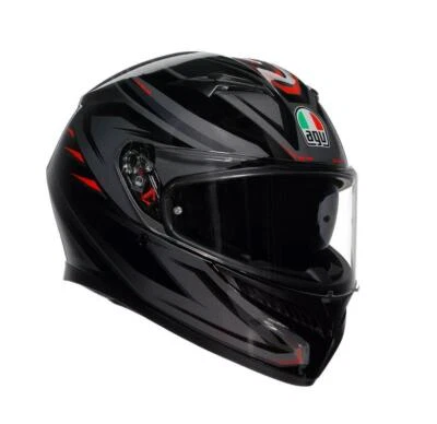 Casco Integral AGV K3 E2206 MPLK Syth Negro Rojo Brillante Talla XS - Imagen 1 de 4