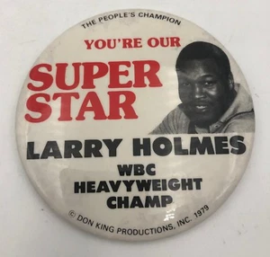 1979 Larry Holmes WBC Heavyweight Boxing Vintage Original Pin Button Pinback - Picture 1 of 3