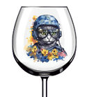12x Cat In Military Clothes Tumbler Wine Glass Bottle Vinyl Sticker Decals w263
