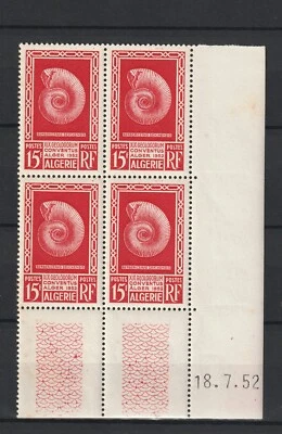 ALGERIE FRANCAISE - N° Yvert 297/298 Neufs XX Coin Daté 1952 - Géologie - Immagine 1 di 2