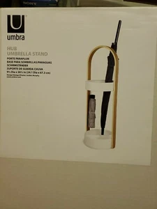 Umbra Space Saving Elmwoid Umbrella Stand, NEW - Picture 1 of 3