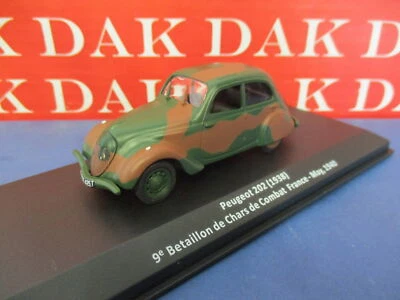 Die cast 1/43 Modellino Auto Peugeot 202 9e Batallion de Chars France 1940 - Immagine 1 di 4