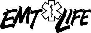EMT LIFE 8" X 22" decal sticker medical paramedic star ambulance driver car van - Picture 1 of 1