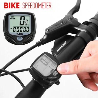 Kabellos Fahrradcomputer Tachometer LCD Funk Fahrrad Kilometerzähler WasserfesBz - Bild 1 von 4