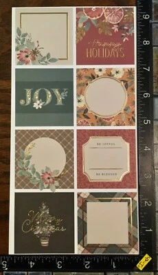 CHRISTMAS, HOLIDAY SPICE, LABELS DIF DESIGN, 1 SHEET BEAUTIFUL STICKERS #SPICE09 - Image 1 of 2