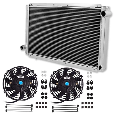 Radiador e ventiladores turbo alumínio para 92-00 Subaru Impreza WRX STI RS GC8 GF8 EJ20 2.0L - Imagem 1 de 4