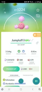 Glänzendes Jumpluff Legacy (Akrobatik) Pokemon Trade Go - Bild 1 von 2