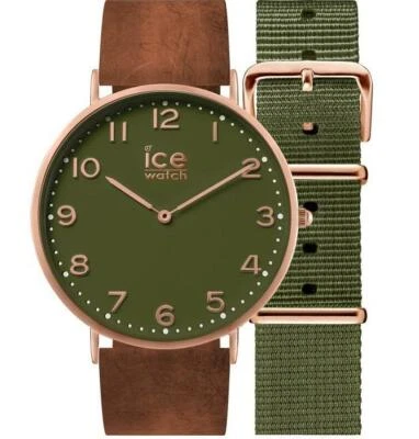 Ice Watch CHL.A.OAC.36.N.15 Ice City Oakwood Leather Green Dial Analog Watch - Image 1 of 3