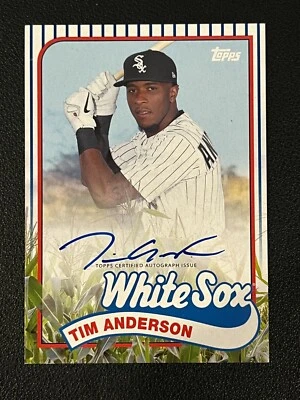 Tim Anderson 2020 Topps Archives Auto 1989 Corn Field 05/27 White Sox 89CFA-TA - Image 1 of 2