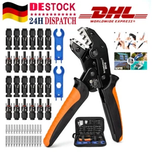 Solarstecker Crimpzange Set Kabelverbindung Buchse Kupplung Stecker 2,5-6mm² DHL - Bild 1 von 9