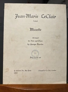 Partituras de flauta y piano Jean-Marie LeClaire 1925 raras antiguas - Imagen 1 de 6
