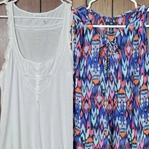 Aeropostale & Gap Sleeveless Tops – Size L – Sheer & Chic - Bundle of 2 - Picture 1 of 17
