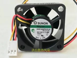 SUNON KDE1204PKVX-A 12V 1.4W 4CM silent cooling fan 3pin - Picture 1 of 4