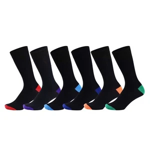 Schwarze baumwollreiche Herrensocken - mehrere Auswahlmöglichkeiten (1, 2, 3, 6, 12) - Größe 6-11 - Bild 1 von 5