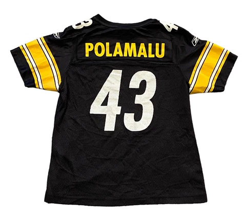 Troy Polamalu Pittsburgh Steelers Jersey, Women's Small, Reebok OnField Cover