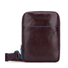 NEW PIQUADRO Bag Blue Square Male Pocketbook Leather Brown - CA5944B2V-MO