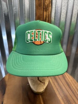 De colección Boston Celtics Espuma Verde Snapback Gorra Trucker Gorra NBA Oficial Foto 1 de 4