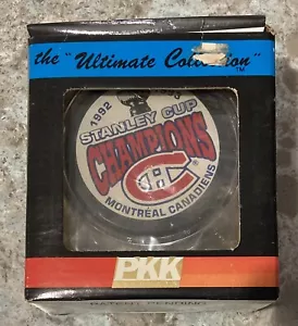 Montreal Canadiens 1993 Stanley Cup Champions disco da collezione in cubo da esposizione - Foto 1 di 4