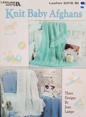 Baby Afghans Knitting Patterns By Leisure Arts - Image 1 of 3