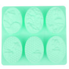 1Pcs 6 Bee-Shaped Silicone Molds Oval Handmade Soap Cake Silicone Molds
