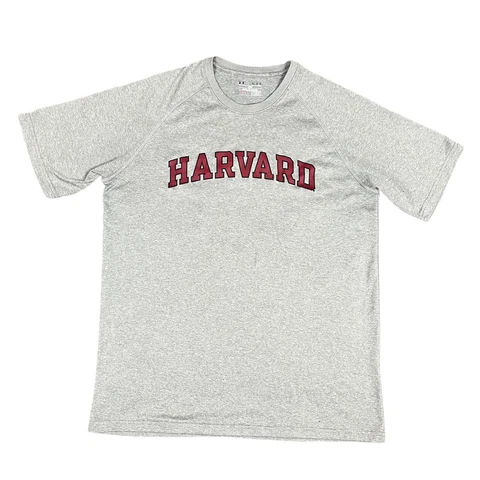 Harvard Crimson Shirt Adult Medium Gray Red Under Armour Heatgear Football Mens Cover